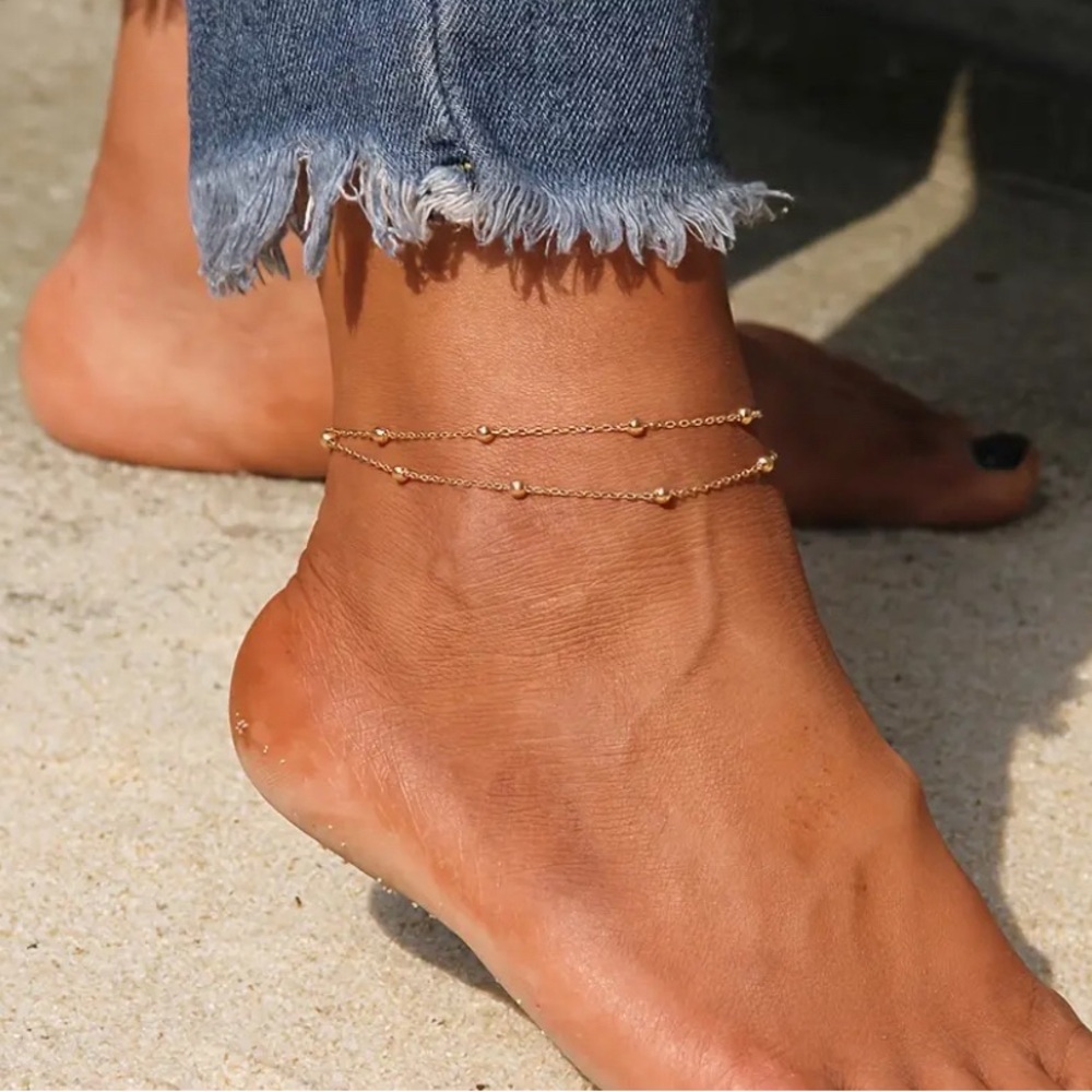 BOGO! The Monroe Anklet Ankle Bracelet in Gold color NEW Boutique - Picture 5 of 5